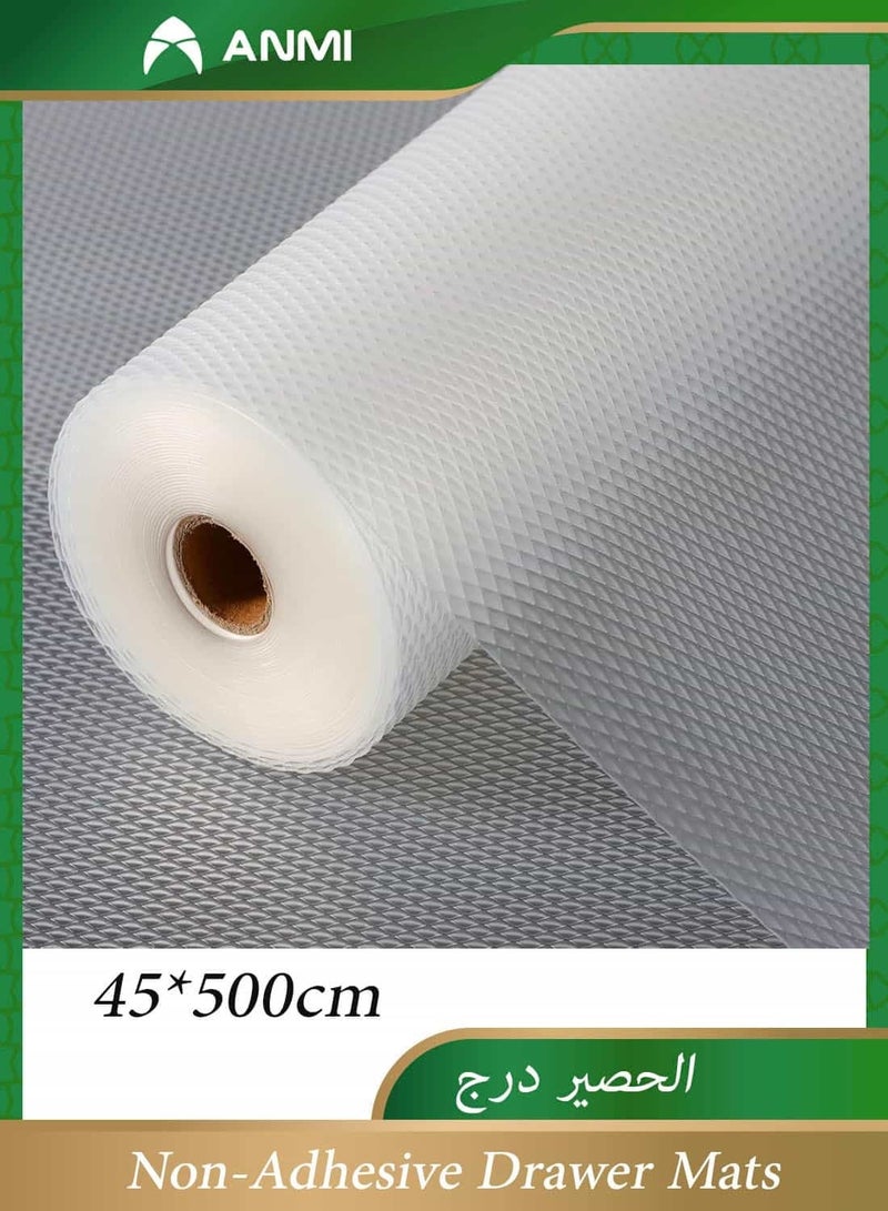 Anmi Non-Slip Stain-Proof PVC Kitchen Liner Roll 45*500cm Waterproof Drawer Shelf Liner Multi-use Dining Table Kitchen Mat - Image 1